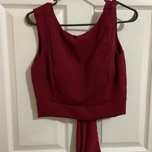 Burgundy crop top